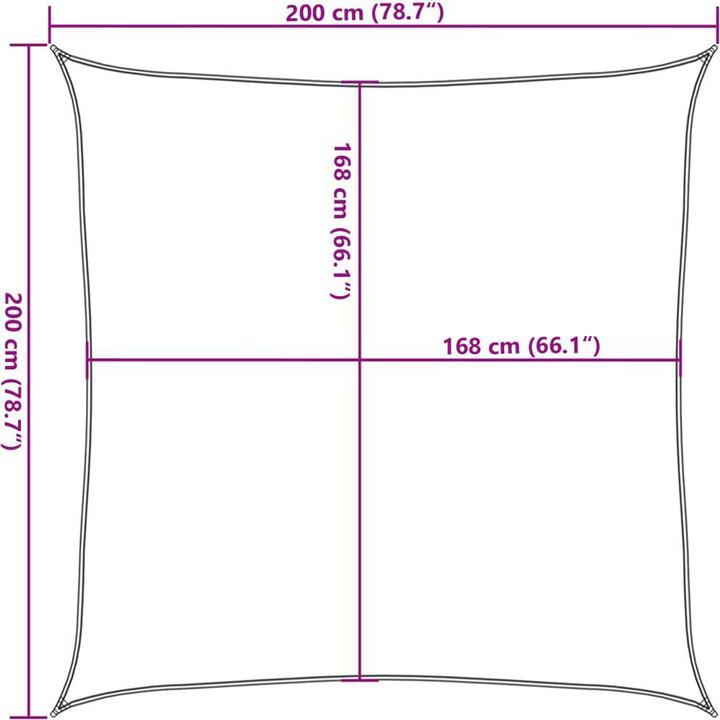 Image du produit VidaXL Sonnensegel farbe 100% Polyester Oxford (2 x 2 m)