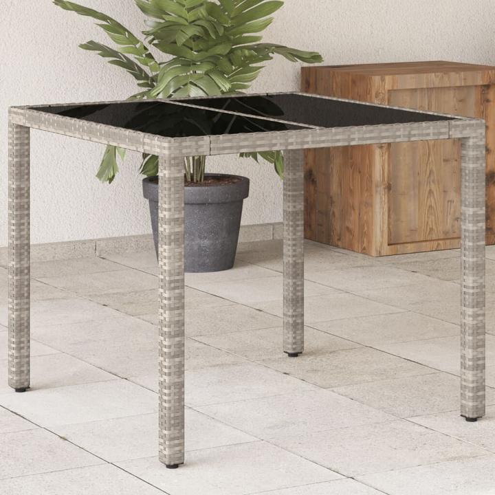 Image du produit VidaXL Gartentisch mit Glasplatte (90 cm)