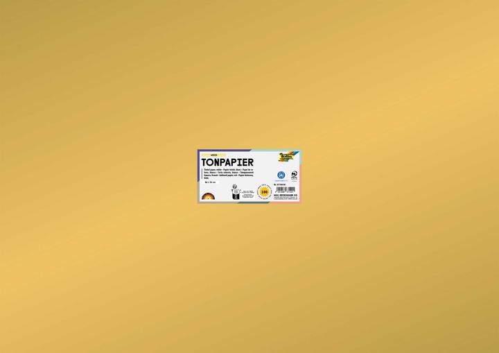 Actual product image Folia Clay paper, (W)500 x (H)700 mm, 130 g/sqm, gold glossy (130 g/m², 10 x)