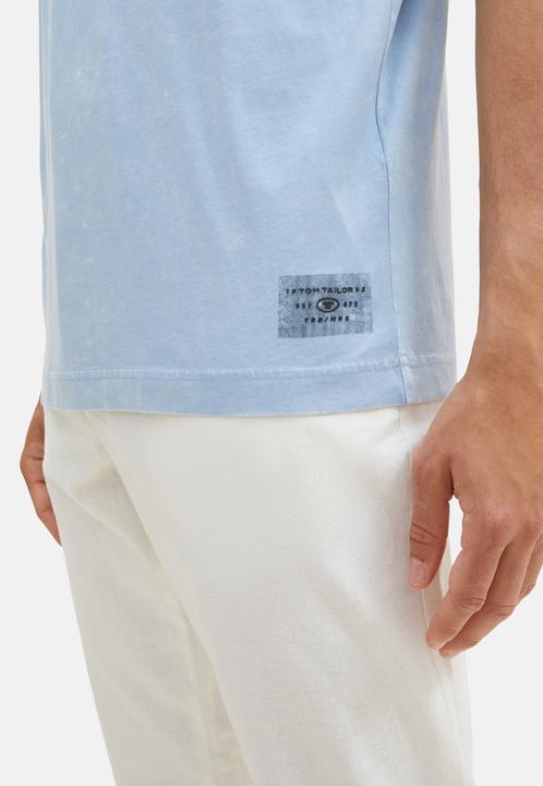 Actual product image Tom Tailor T-Shirt Kurzarmshirt mit Henley-Ausschnitt und ausgewaschener Optik (XXL)