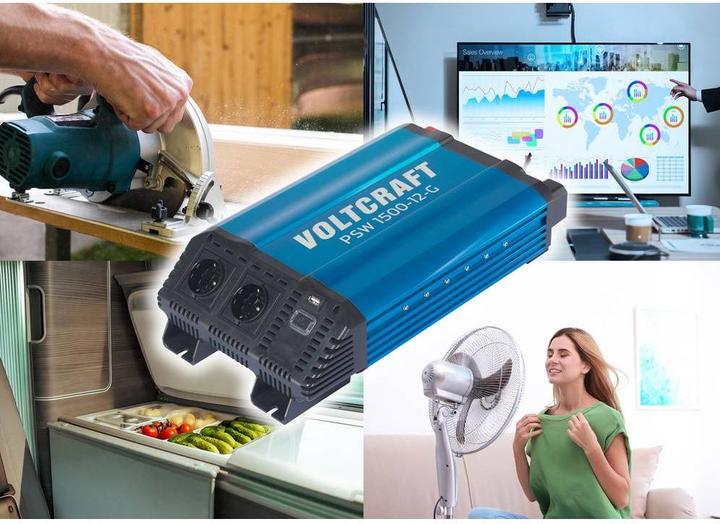 Produktbild Voltcraft Wechselrichter PSW 1500-12-G 1500 W 12 V/DC - 230 V/AC reine Sinuswell