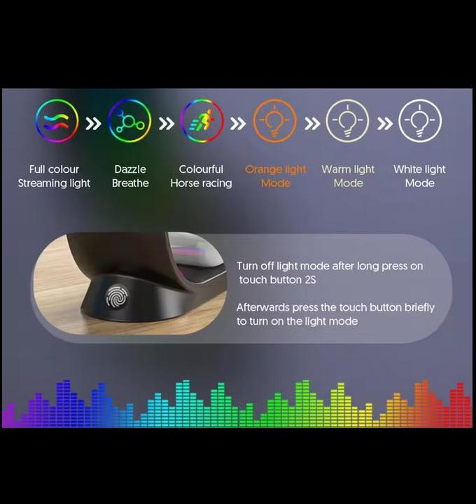 Produktbild PhoneLook Ladestation wireless MagSafe 15W 3in1 (iPhone, AirPods, Apple Watch) mit RGB LED Licht (15 W)