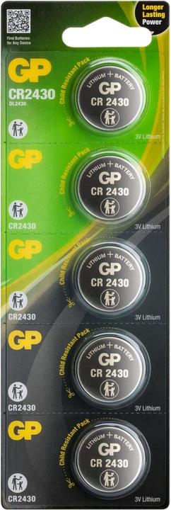 Actual product image GP Batteries Battery CR2430 - 5 pieces (5 pcs., CR2430, 300 mAh)
