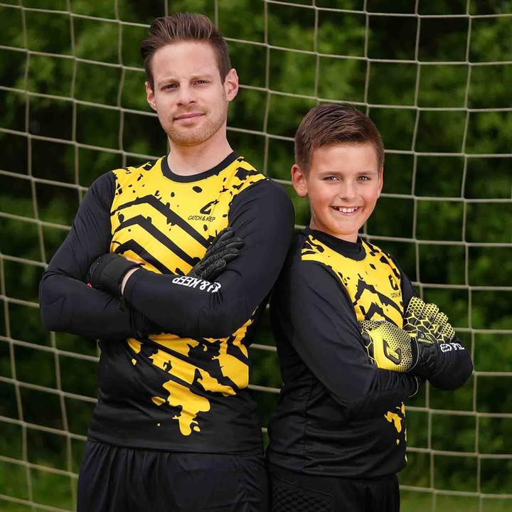 Immagine prodotto Catch & Keep Maglia Protezione Portieri Taglia S Giallo-Nero Maglia portiere calcio Top (S)