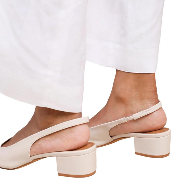 Actual product image Where's That From Womens/Ladies Michigan Patent Leather Sling Back Low Block Heel Sandals (39)