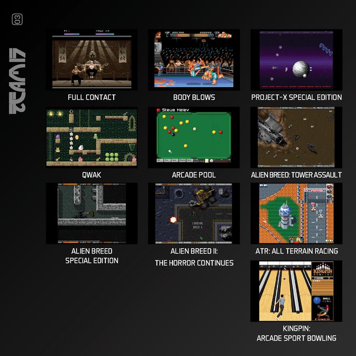 Actual product image Blaze Evercade Team 17 Amiga Collection 1