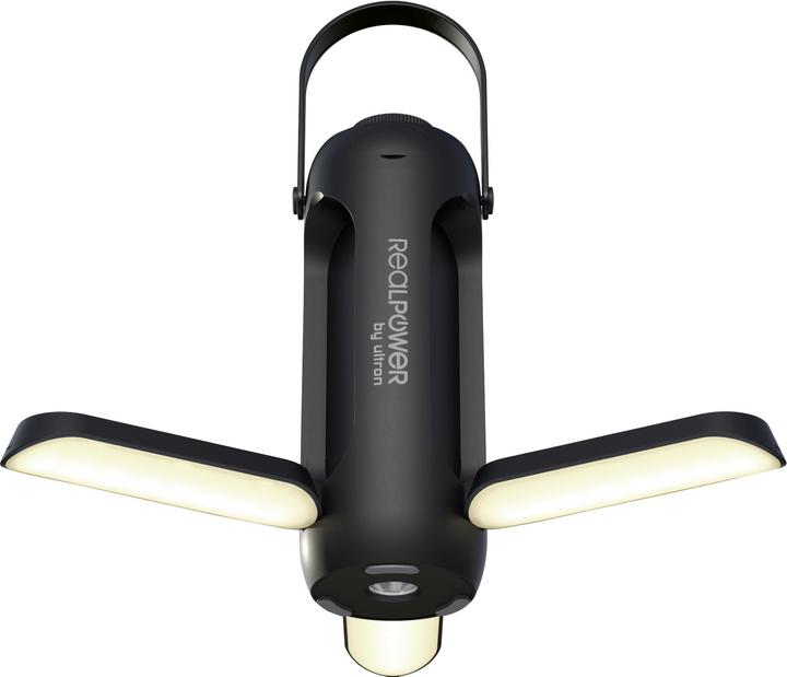 RealPower LED outdoor Light 190,solar,black,6.000mAh
