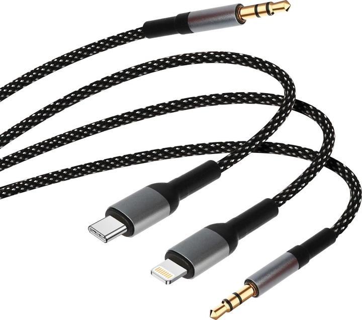 Actual product image LinQ AV9034 Audio cable (1.50 m, Lightning)