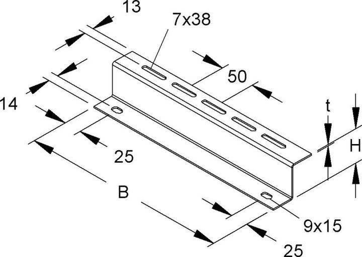 Produktbild Niedax Distanzprofile (300 mm, 300 mm, 2 mm)