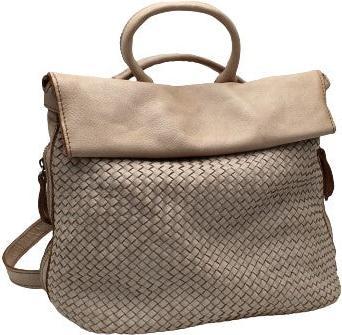 Only-Bags.Store Zaino e borsa a tracolla in pelle intrecciata Soft Totes