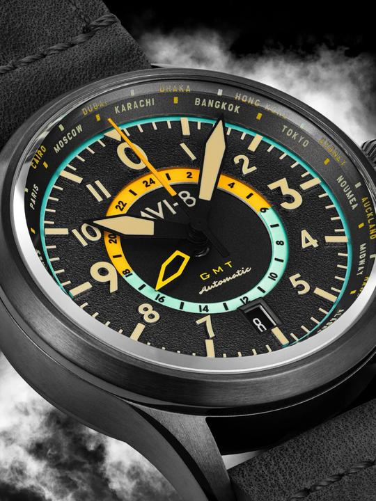 Produktbild AVI-8 AV-4120-04 Wingman Worldtimer GMT (Fliegeruhr)