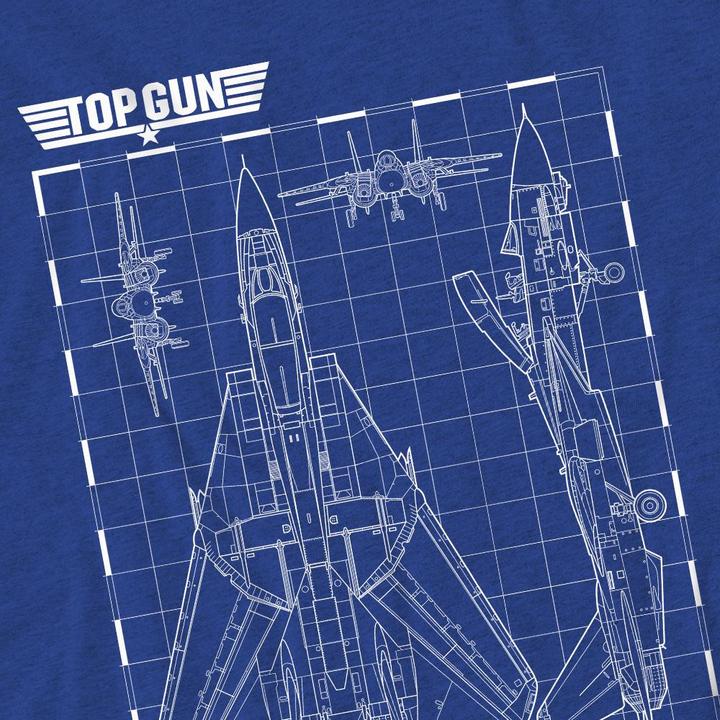 Actual product image Top Gun Unisex Adult Schematic T-Shirt (XL)