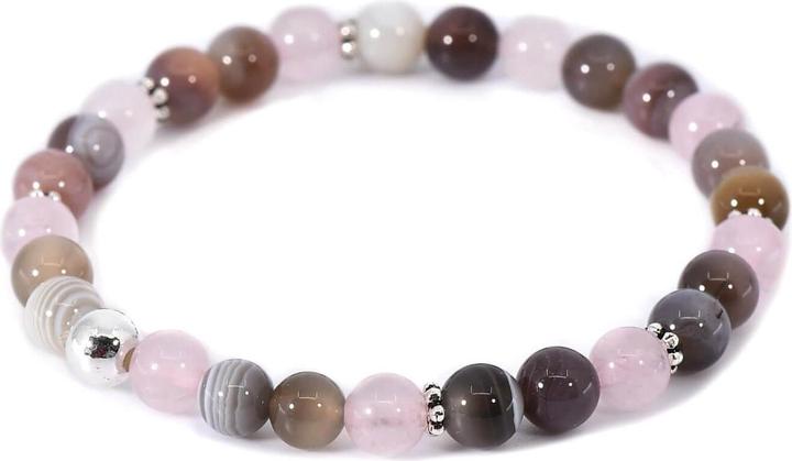 Produktbild Balibay Abelia (18 cm, Achat, Edelstein, Bergkristall, 925 Sterling Silber, Rosenquarz)