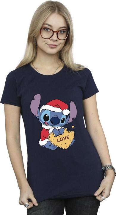 Image du produit Disney - T-shirt LILO AND STITCH CHRISTMAS LOVE BISCUIT - Femme (L)