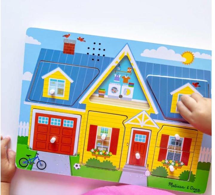 Image du produit Melissa & Doug Puzzle sonore - Maison (8 pièces)