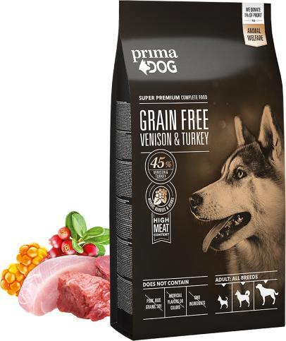 Actual product image Prima Primadog Venison-Turkey Grain-Free 10 kg (Adult, 10000 g)