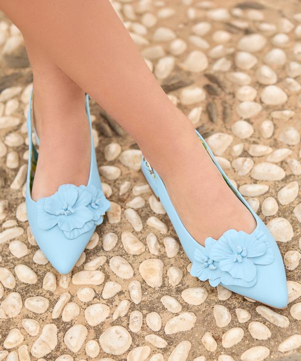 Actual product image Joe Browns 3D Corsage Flower Slingback Flats (36)