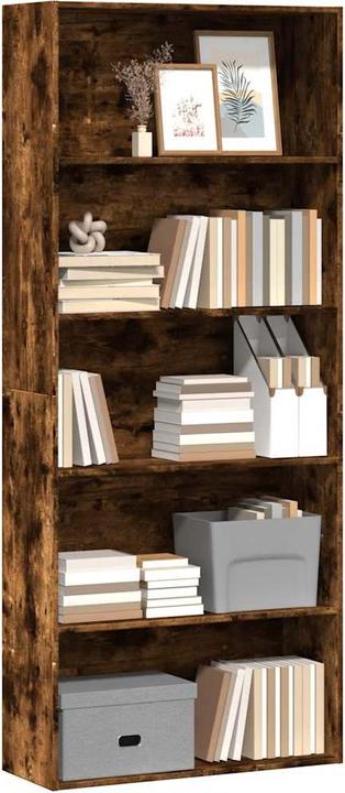 Actual product image VidaXL Bücherregal Bücherschrank Standregal Raumteiler Wandregal Räuchereiche (80 x 30 x 189 cm)