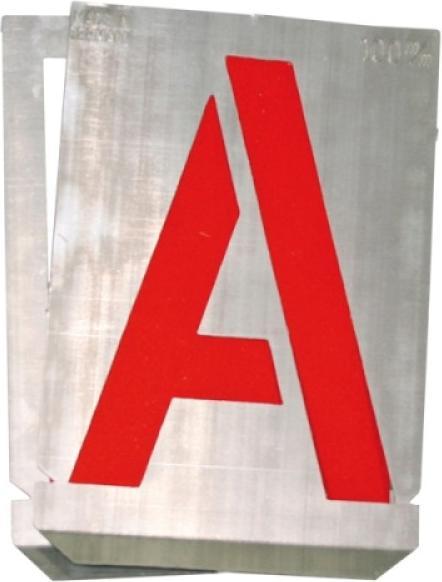 Actual product image Walkron Zinc stencil letters A-Z 26 pieces 50mm