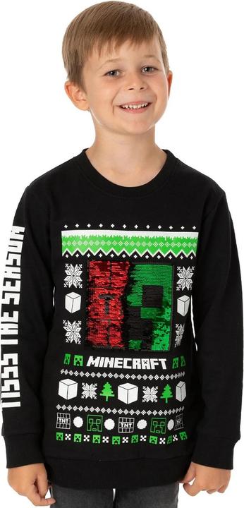 Image du produit Minecraft Pull de Noël enfants/enfants Creeper à paillettes (122)