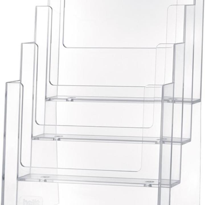 Immagine prodotto Helit Tischprospekthalter 4 x DIN A5 hoch Ku.transp.freistehend (A5)
