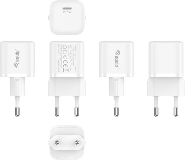 Image du produit Conceptronic Chargeur 1 port 20W,1xUSB-C PD 25pcs/pack blanc (20 W)