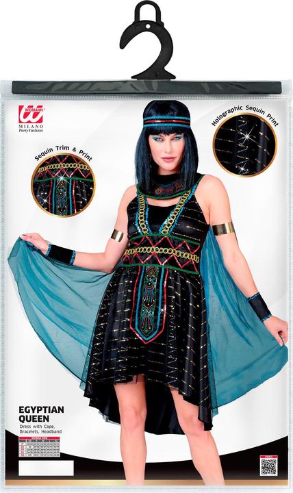 Immagine prodotto Widmann ÄGYPTISCHE HERRSCHERIN (Kleid mit Umhang, Armstulpen, Stirnband), L (L)