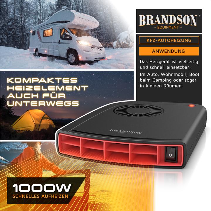 Produktbild Brandson Innenraumheizung, mobile Auto Heizung, Standheizung für PKW & LKW, Entfroster, 1200 W, Heizlüfter