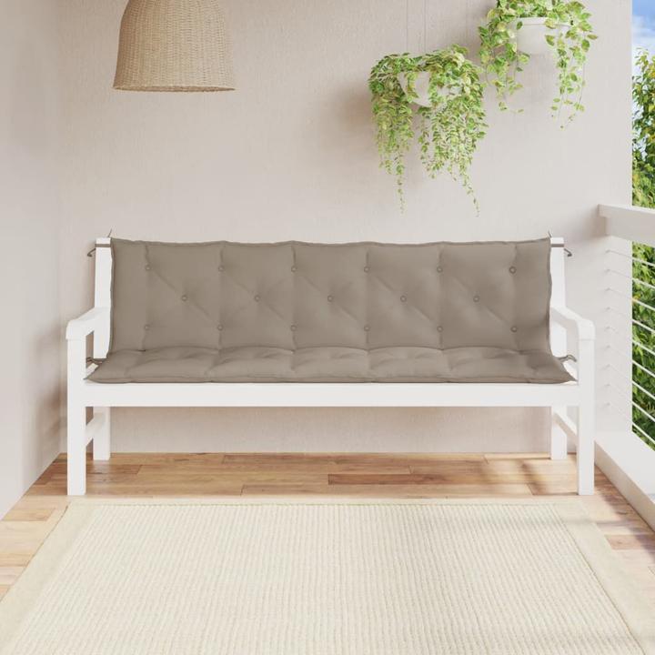 Actual product image VidaXL Garden bench cushions 2 pcs. O x ford fabric (180 x 50 x 7 cm)
