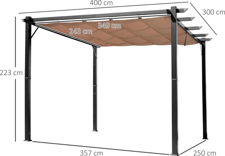 Actual product image Outsunny Pergola (300 cm, 400 cm)