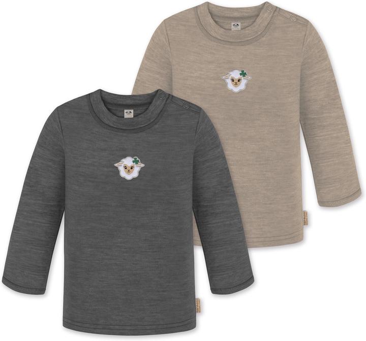 Actual product image Normani 2-pack baby merino longsleeve "Taupo" - 9473 (92)