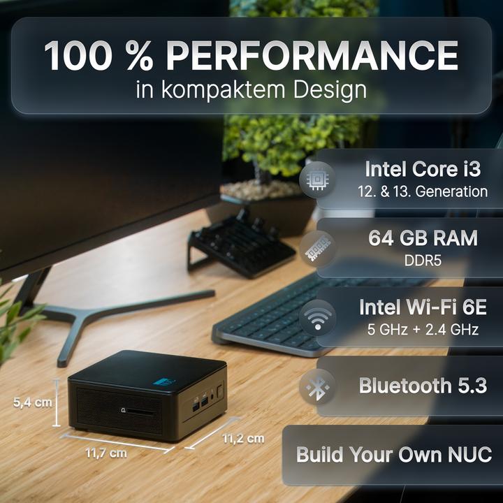 Actual product image Concept International FUTURE NUC PRO 12. GEN (Intel Core i3-1220P)