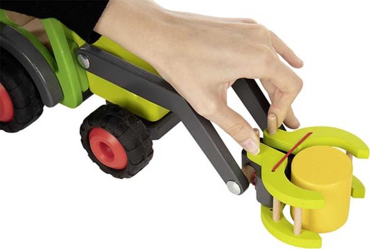 Immagine prodotto Goki Trattore in legno con carrello per il fieno