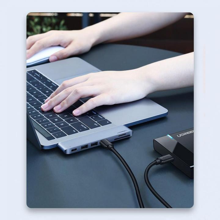 Actual product image Ugreen 6-in-2 (USB-C, 6 Ports)