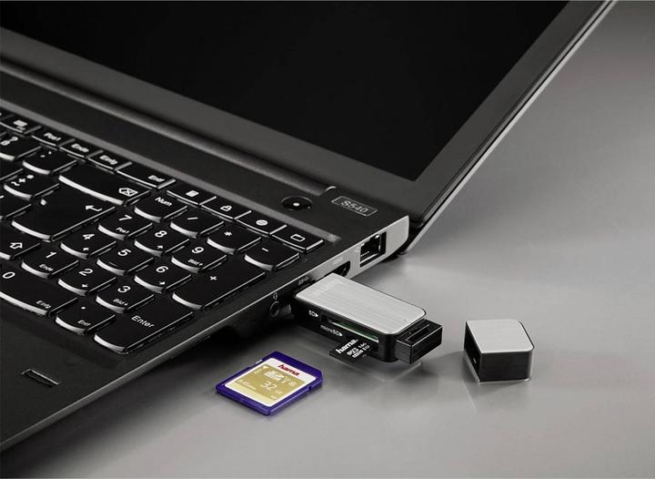 Productafbeelding Hama USB 3.0 SD/microSD kaartlezer, zilver (USB 3.0)