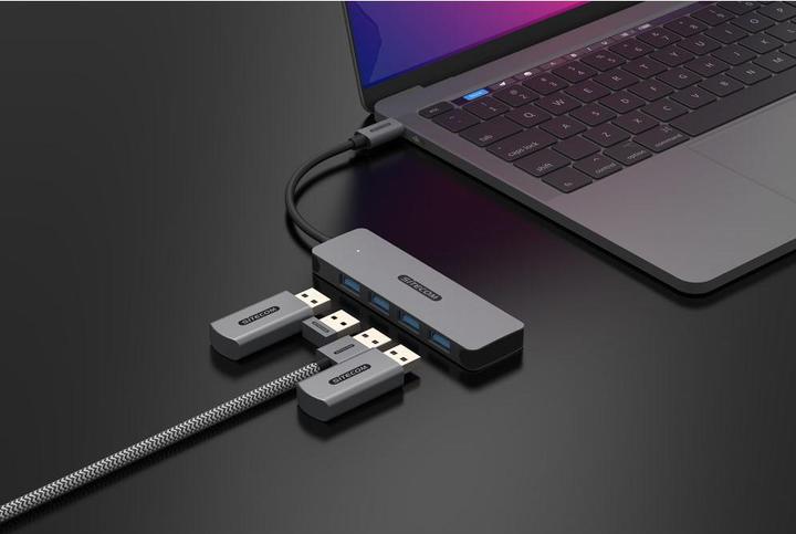 Produktbild Sitecom CN-5009 USB-C zu 4x USB-A Hub (USB-C, 4 Ports)