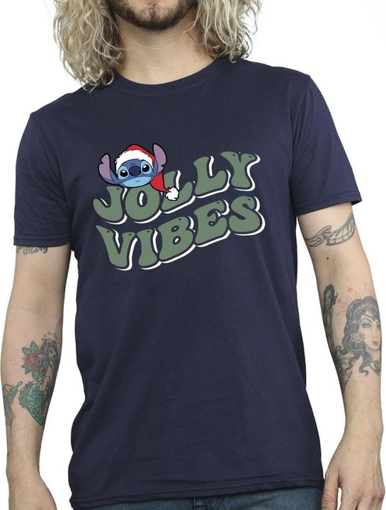 Immagine prodotto Disney Lilo & Stitch Jolly Chilling Vibes Maglietta Uomo (S)