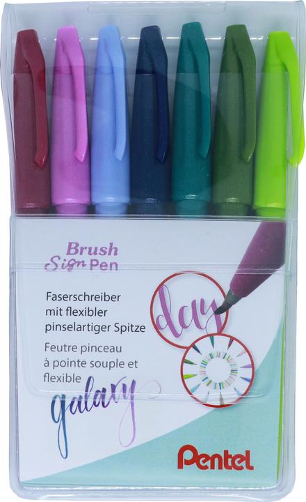 Immagine prodotto Pentel Pennello segno penna Galaxy Set (Multicolore, 7 x)