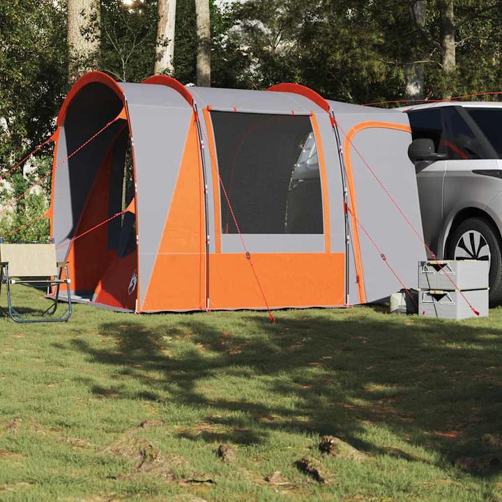 Immagine prodotto VidaXL Tenda per auto 4 persone Grigio e arancione Impermeabile (8.55 kg, 4 persone)