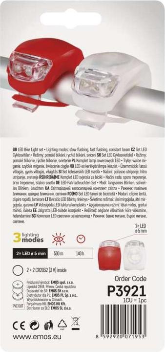 Produktbild Emos Fahrradleuchten P3921 (10 lm, 10 lm)