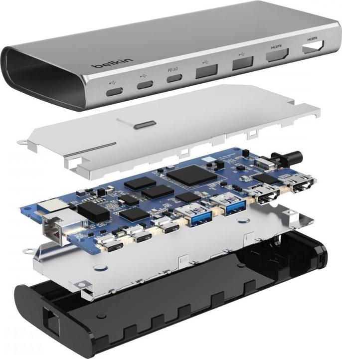 Actual product image Belkin INC015BTSGY-CZ (USB-C, 8 Ports)