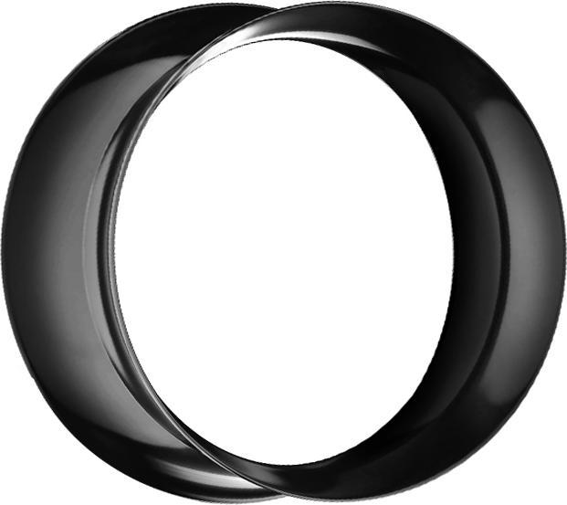 Star Piercing Flared Tunnel schwarz (Titan G23, ohne Messing)