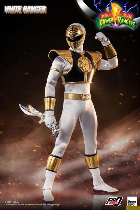 ThreeZero Mighty Morphin Power Rangers FigZero Action Figure 1/6 White Ranger 30 cm