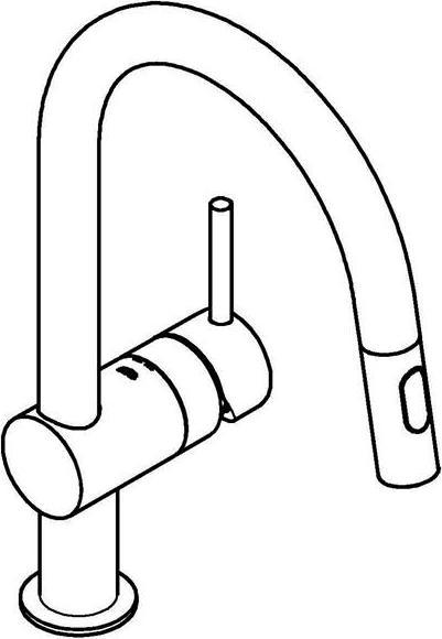 Image du produit Grohe Robinet de cuisine avec douchette Minta warm sunset brossé 32321