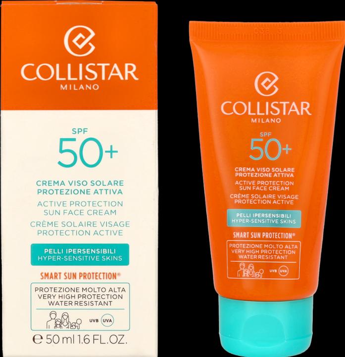 Immagine prodotto Collistar CS Sun - Protezione Attiva Crema Viso Antirughe SPF 50+ (Crema solare viso, SPF 50, 50 ml)
