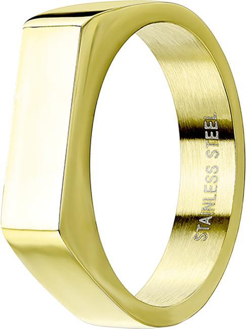 Immagine prodotto Star Piercing Anello placcato oro quadrato piatto sottile (60, Acciaio)