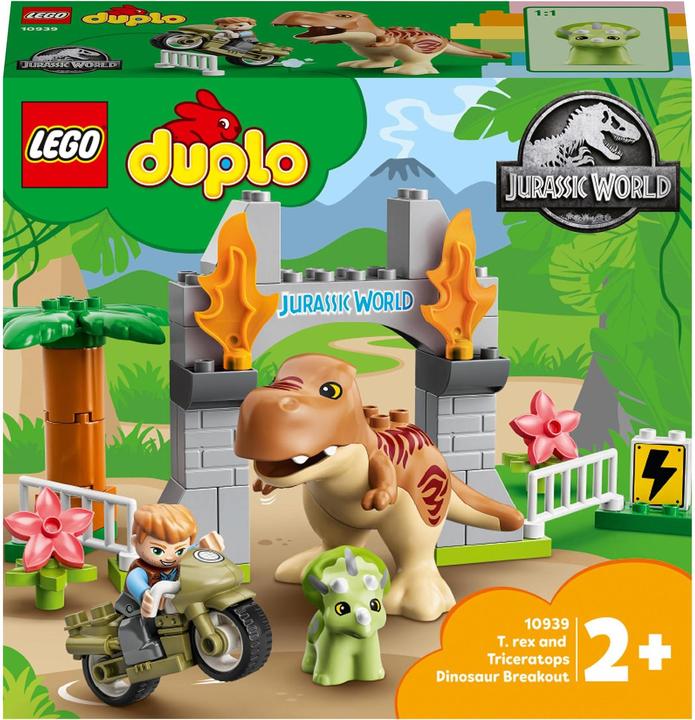 Actual product image LEGO Eruption of the T. Rex and Triceratops (10939)