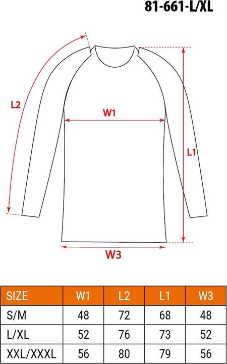 Valeurs nutritives et ingrédients Neo T-shirt thermoactif BASIC, taille L/XL (XL)