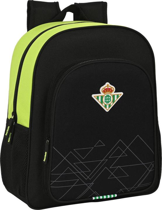 Real Betis Balompié Schulrucksack 32 x 38 x 12 cm Schwarz Neongrün