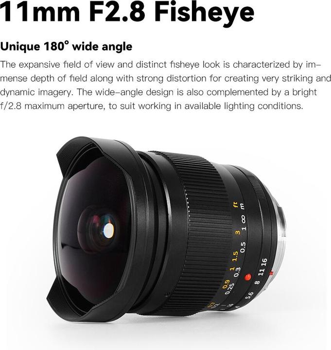 Actual product image TTArtisan 11mm F/2.8 Canon EF (Canon EF, full size)